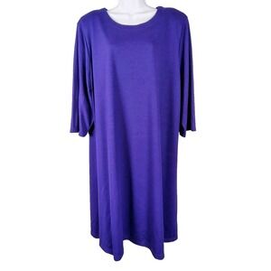 Susan Graver 1X Purple Maxi Normcor Spring Easter Dress minimalist